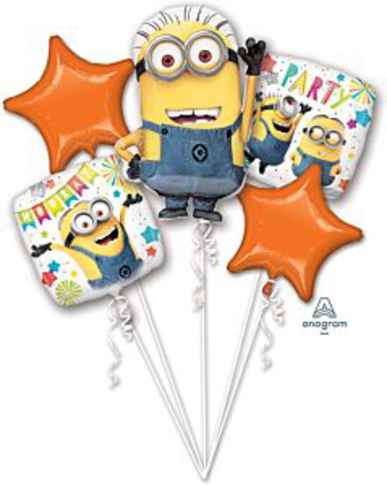 Ramo de globos metalizados Despicable Me - 5 u.