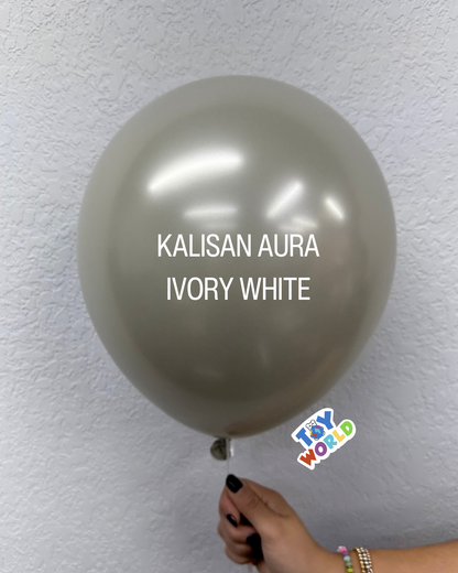 12 inch Kalisan Aura Ivory White 50ct