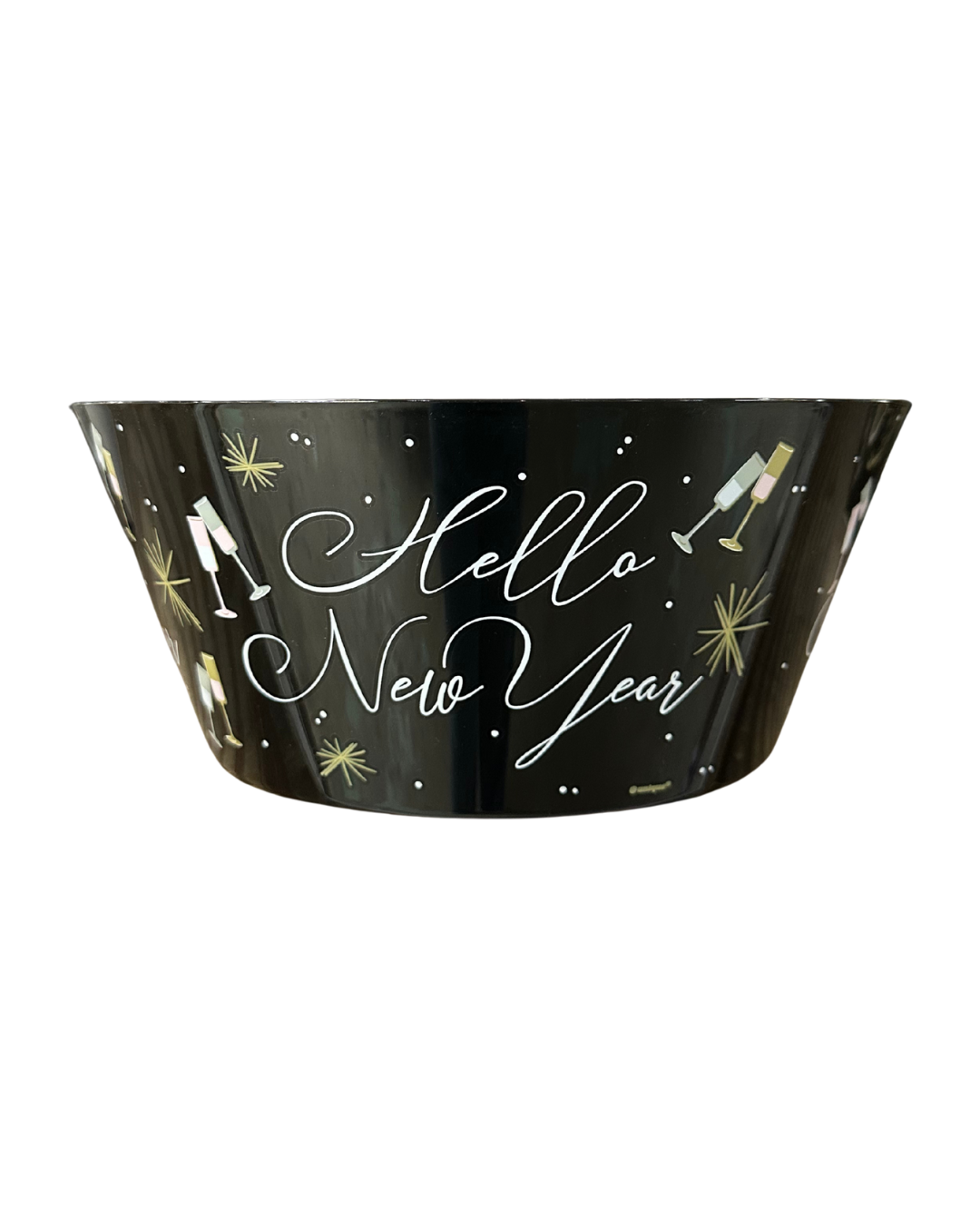 Toasting New Year's Plastic Serving Bowl
