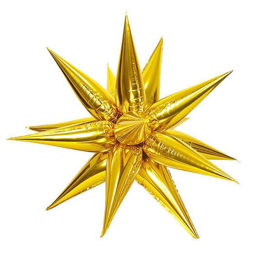 Star Burst Gold 26 inch Foil Balloon 1ct