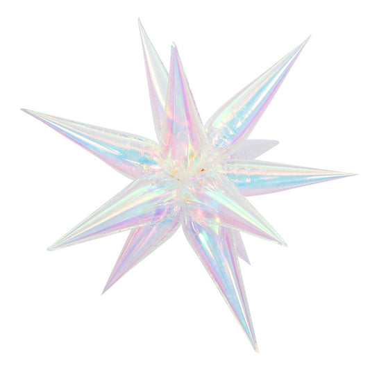 Star Burst Mother of Pearl Iridescent 26 inch Foil Balloon 1ct