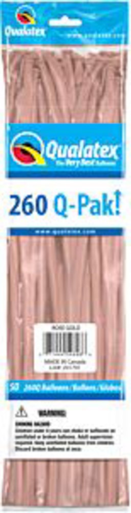 260Q Latex Qpak Qualatex Rose Gold 50ct.