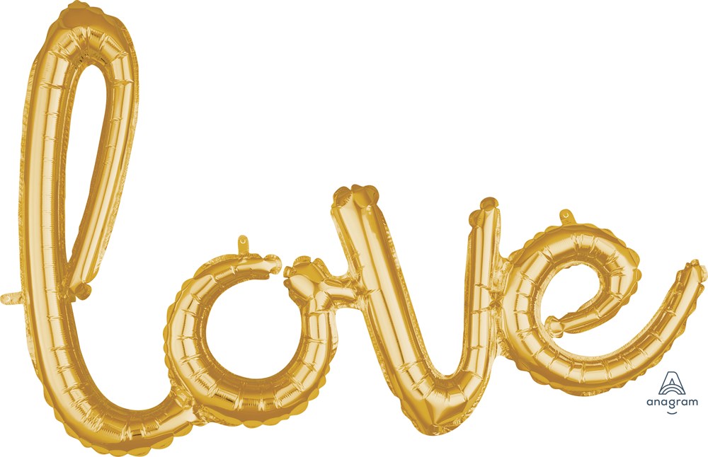 Globo Love Script 31x21 Oro