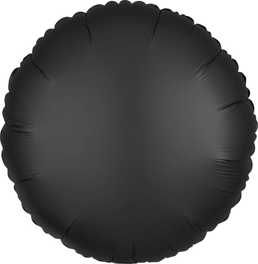 Globo metalizado Luxe Onyx satinado redondo de 17 pulgadas PLANO