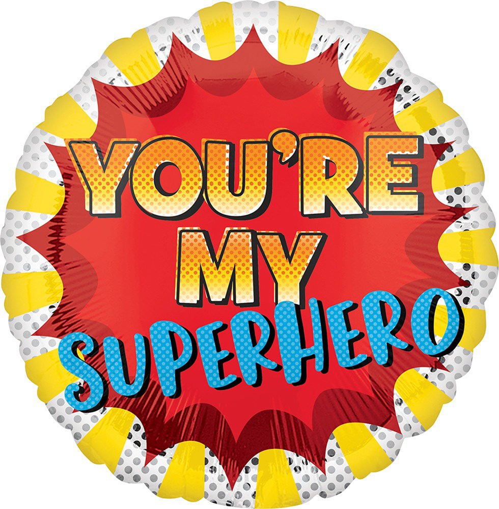 Youftre My Superhero Flat Foil Balloon 18in