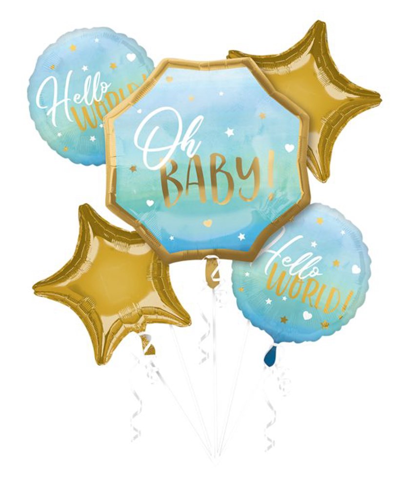 Anagram Bouquet Blue Baby Boy Foil Balloon