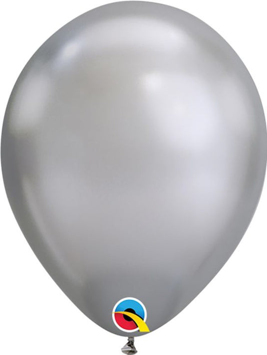 Globo de látex plateado cromado Qualatex de 7 pulgadas, 100 ct