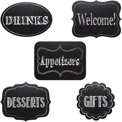Drinks, Welcome!, Appetizers, Desserts, Gifts.