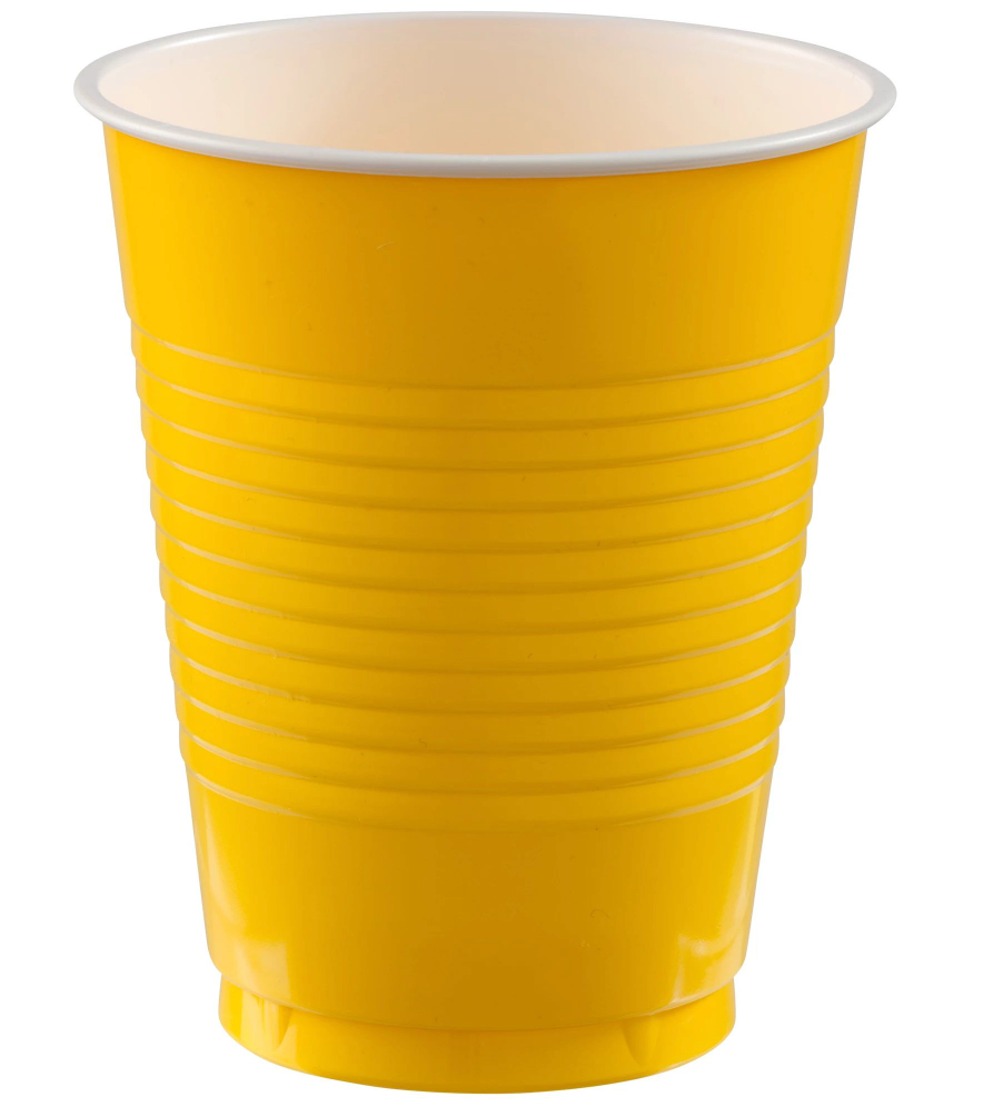 Yellow Sunshine 18 oz Plastic Cups 50ct