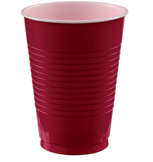 Maroon 18 oz Plastic Cups 50ct