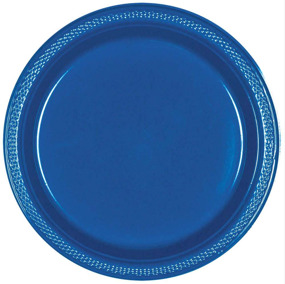 Bright Royal Blue 7 inch Plastic Plates 20ct