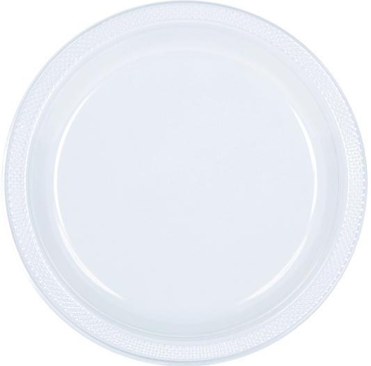 Clear 7 inch Plastic Plate 20ct