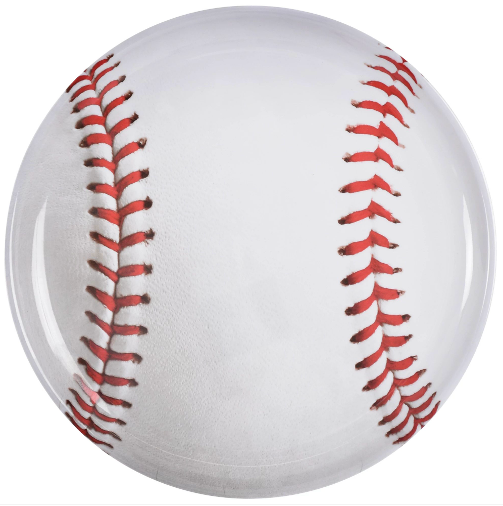Home Run Baseball Round Platter