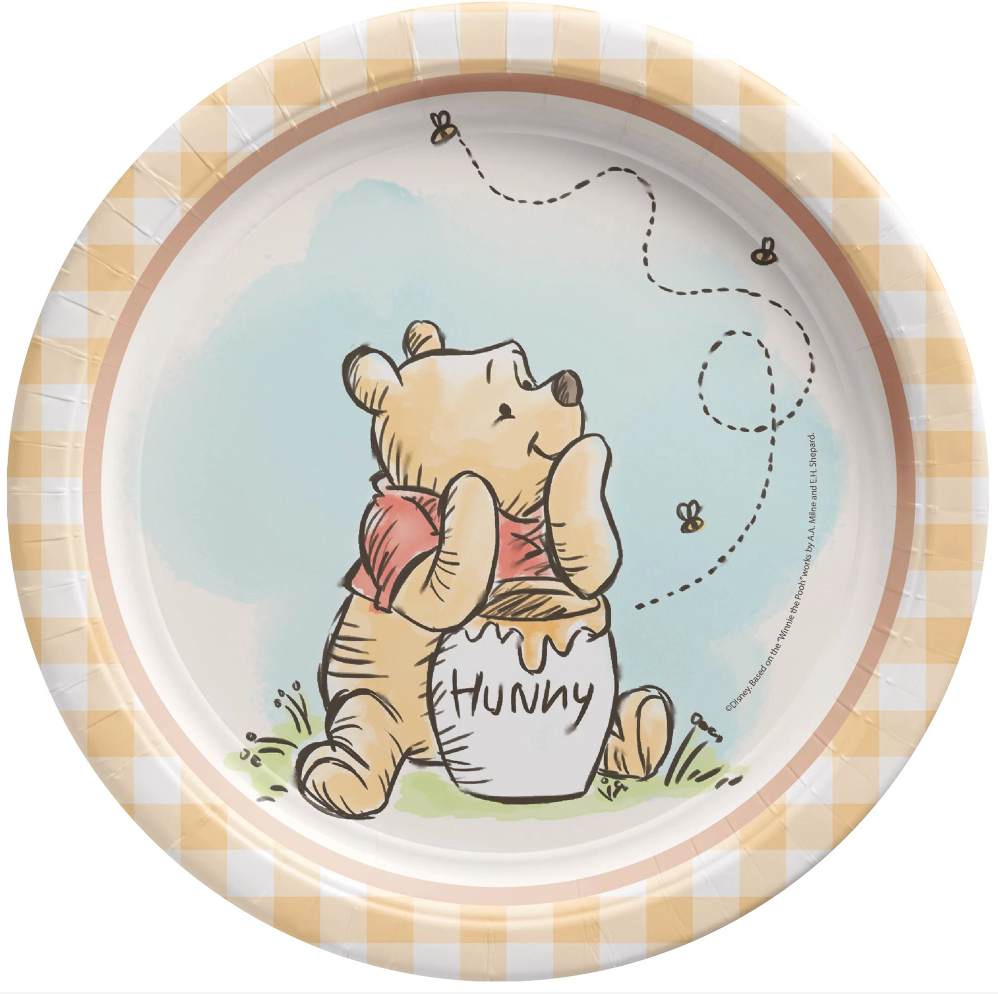 Winnie the Pooh 7 inch Round Plates 8ct