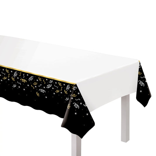 New Years Eve Midnight Cheers Plastic Tablecover 1ct