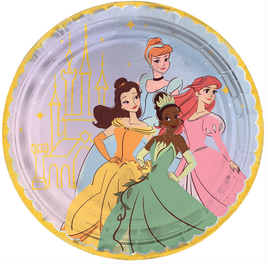 Disney Princesses 10.5 inch Round Plates 8ct