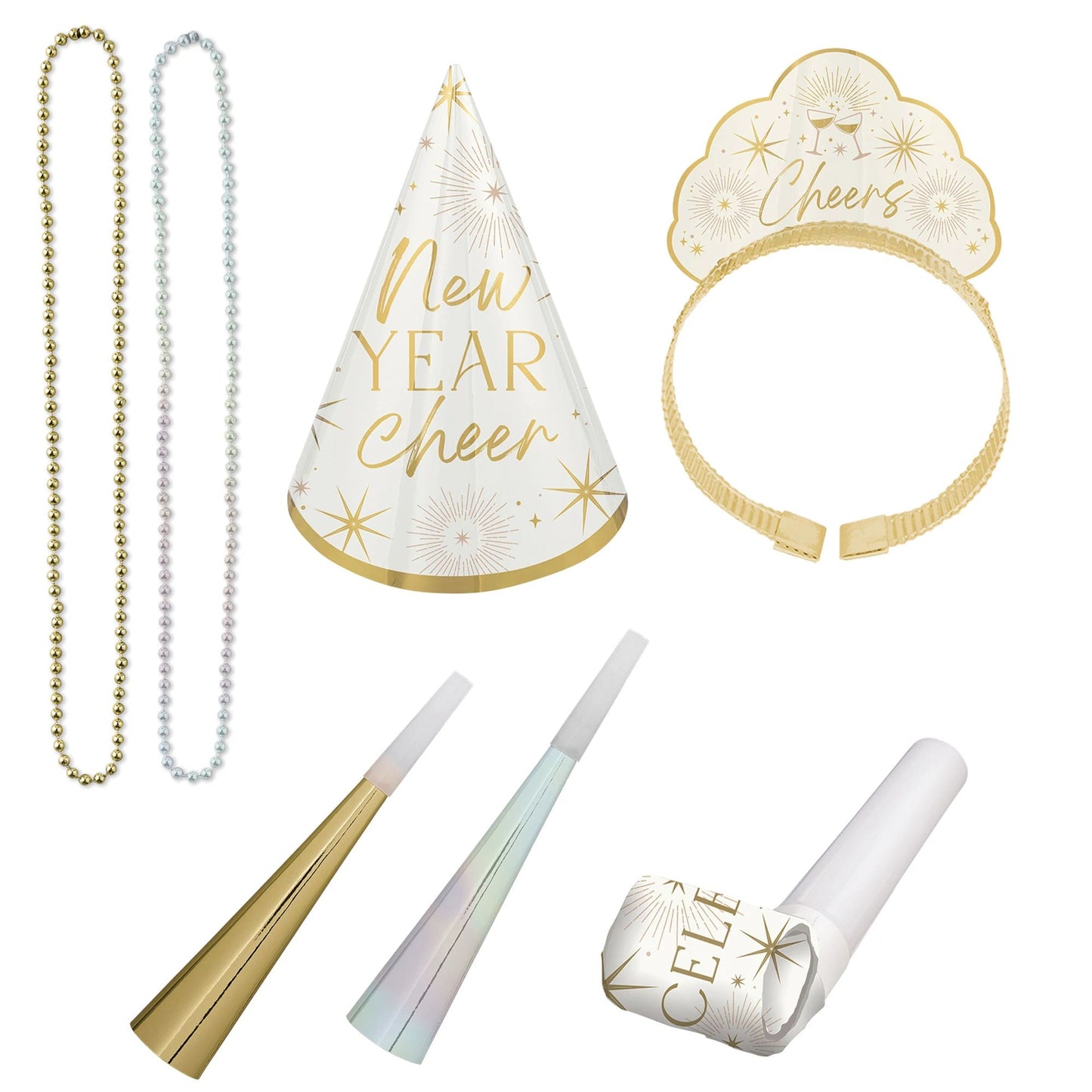 New Years Eve 4 Person Party Golden Soiree 12ct kit