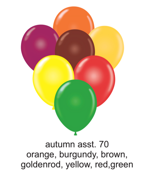 Globos de látex surtidos de otoño Tuftex de 14 pulgadas, 100 unidades