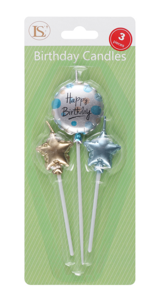 Blue Birthday Candle Star