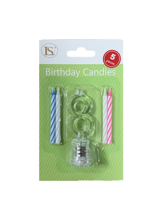 Number 8 Flashing Candle Holder