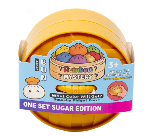 3.5 inch Squishy Glitter Gel Steamed Dumpling Toy 1ct