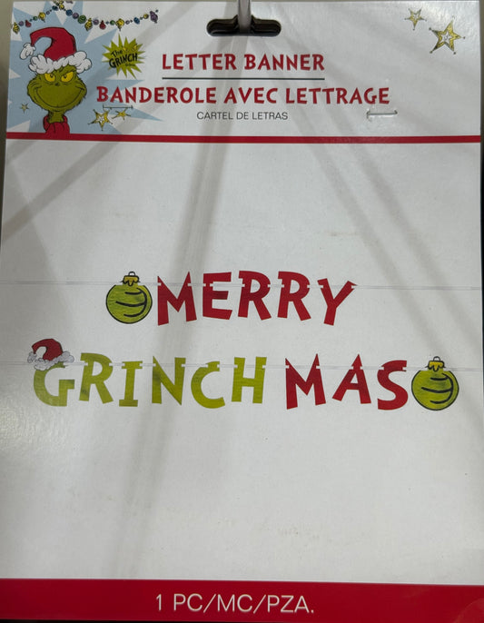 Grinchmas Foil Letter Banner 1ct