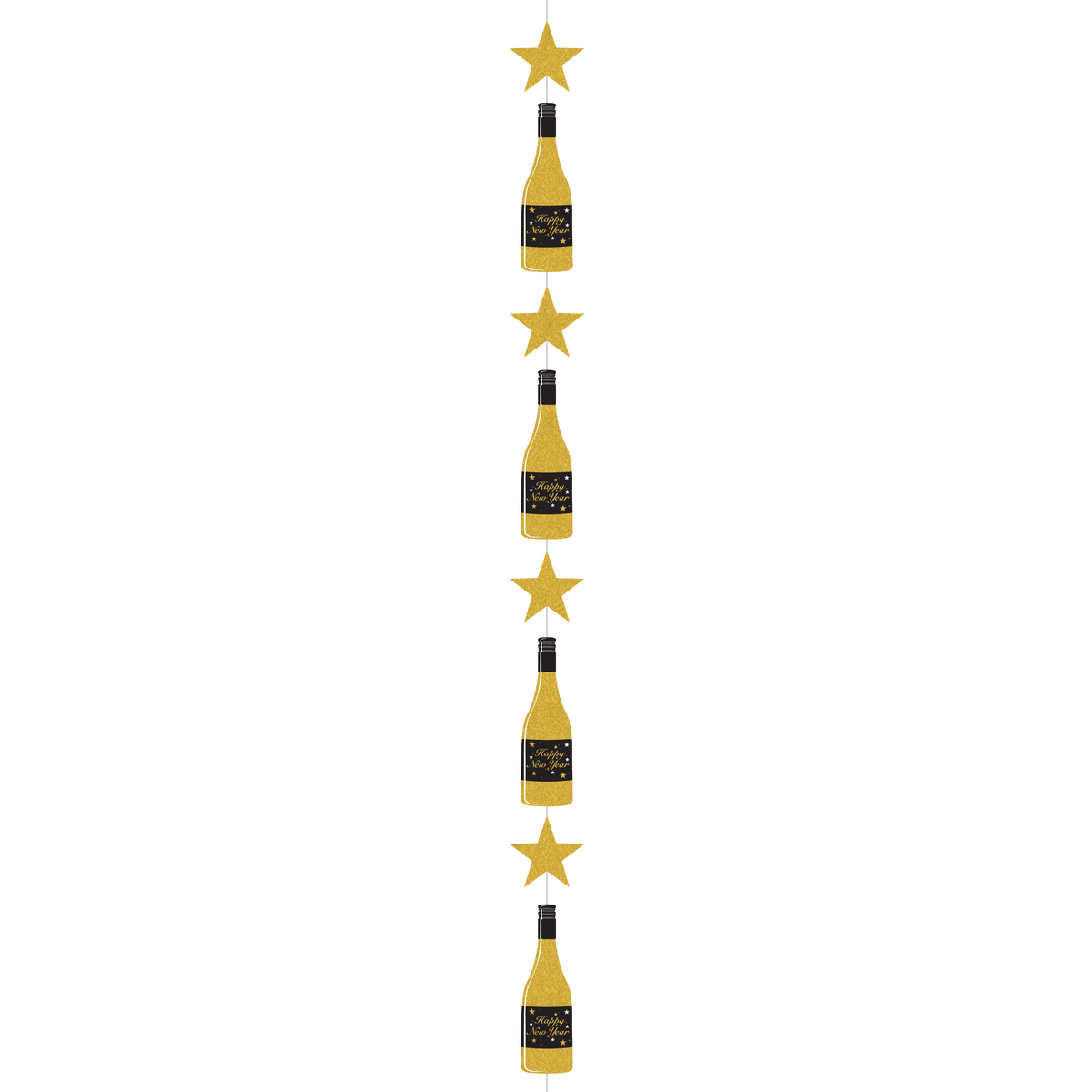 New Years Eve Hanging Champagne Bottle Decoration 1ct