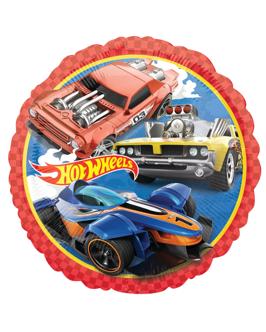 Anagram Hot Wheels Lets Race 17 inch Round Foil Balloon 1ct