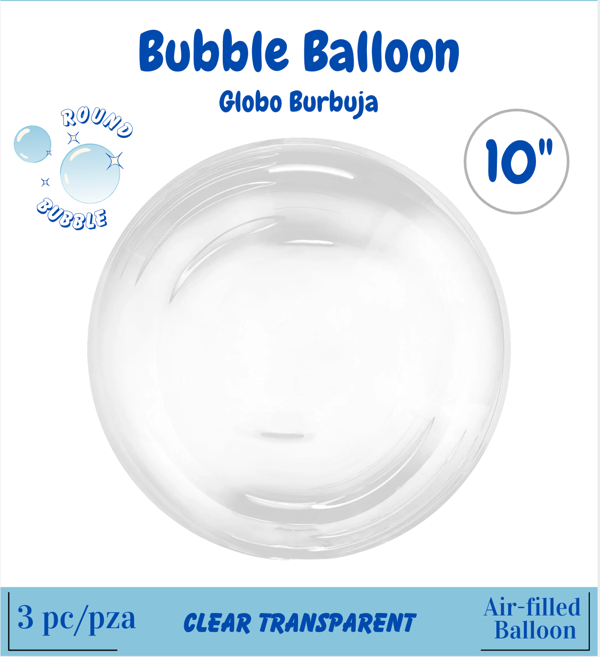 House of Balloons Bubble Balloon 10 inch 3ct