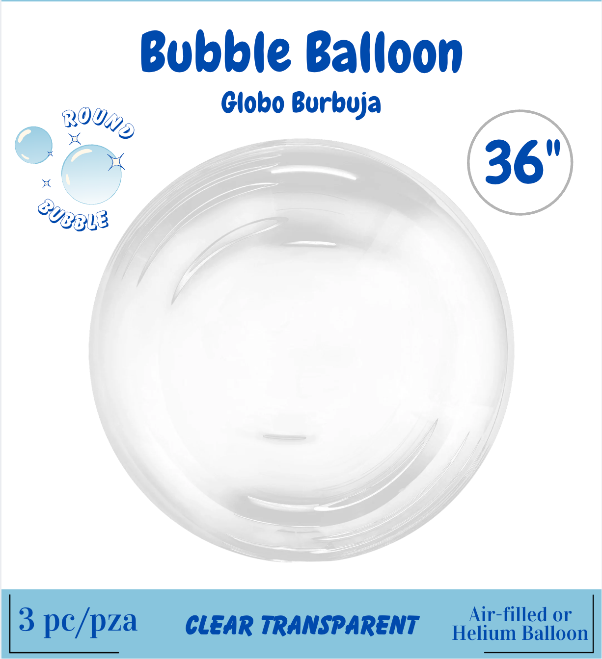 House of Balloons Bubble Balloon 36 inch 3ct