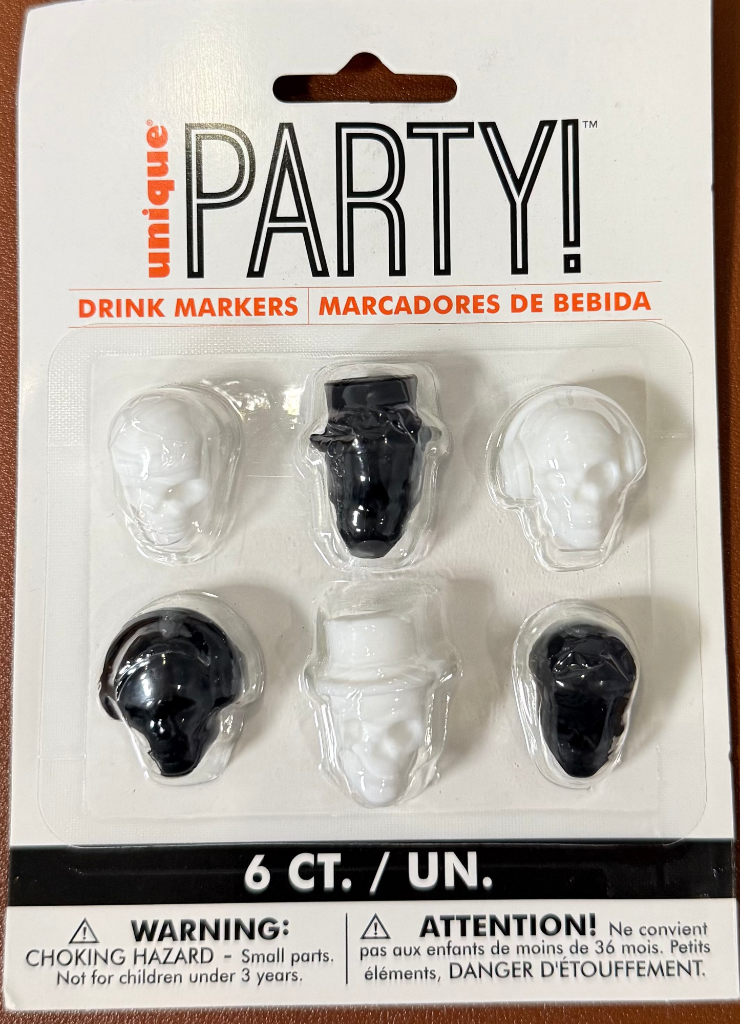 Halloween Skull Drink Markers 6ct