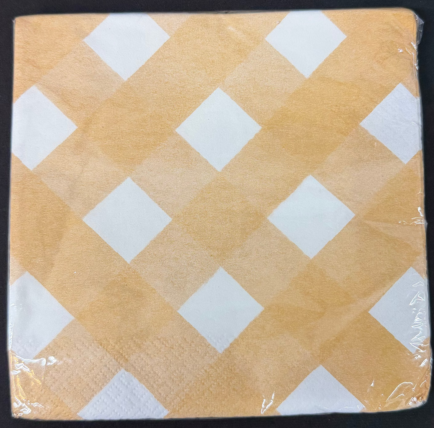 Family Thanksgiving Gingham Luncheon Napkins 16ct