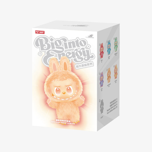 Box featuring a cute peach-colored bunny character with big eyes on a white background, labeled "Big Into Energy".