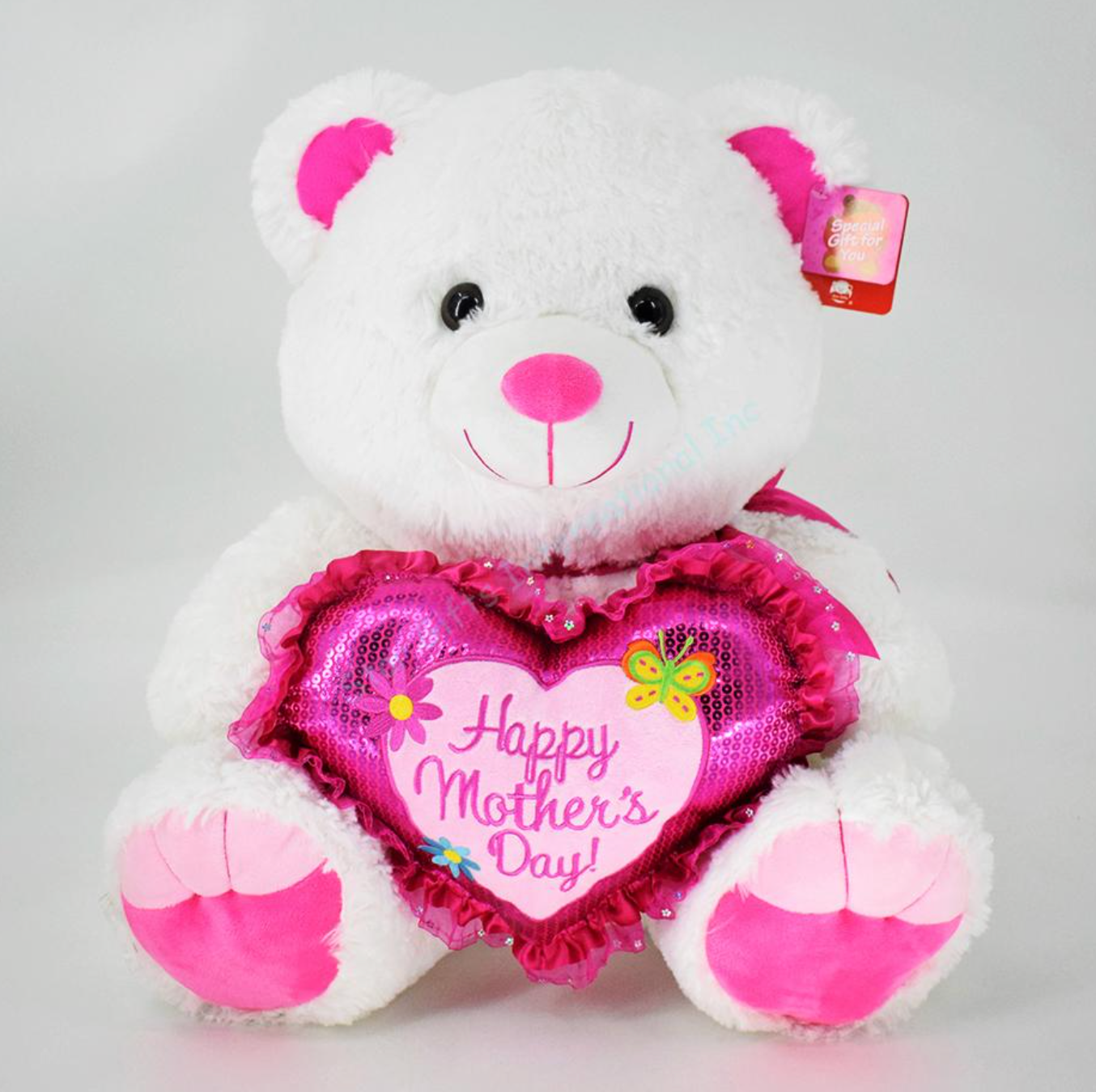 20in White Bear Happy Mothers Day
