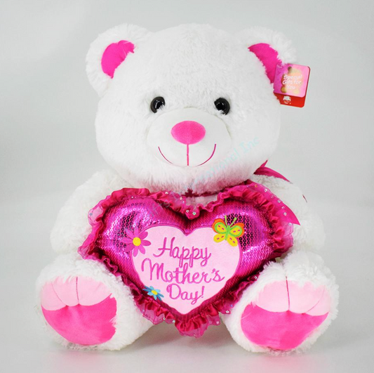20in White Bear Happy Mothers Day