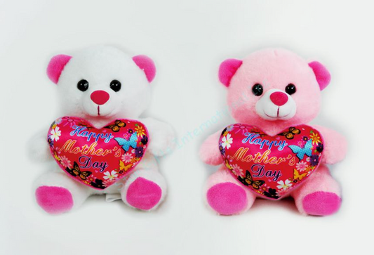 6in White Pink Bears Mix Happy Mothers Day