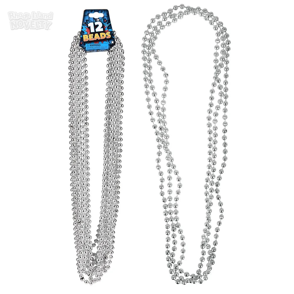 Beads Neklace 7mm 33in Silver 12ct