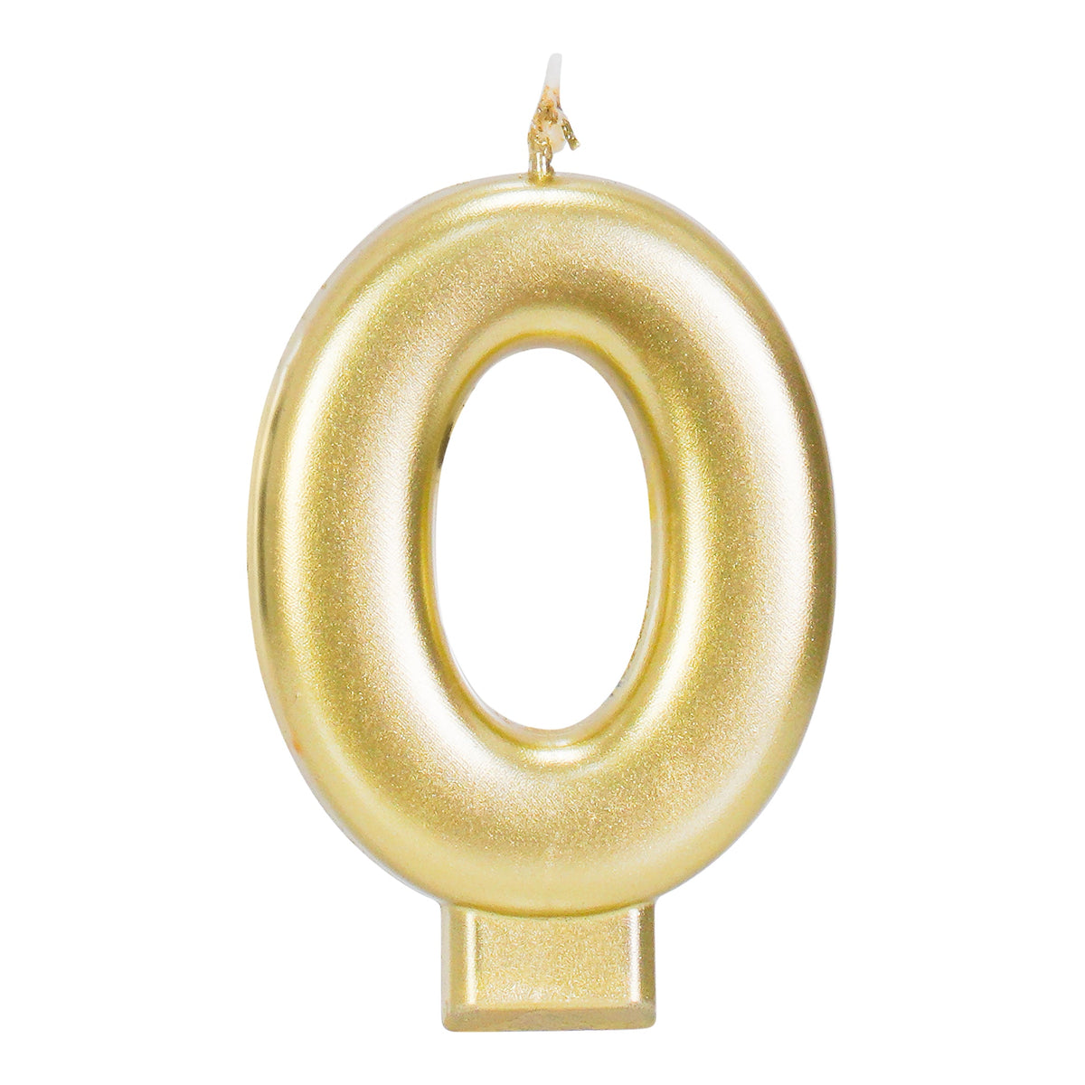 Gold 3.25 inch Number 0 Candle 1ct