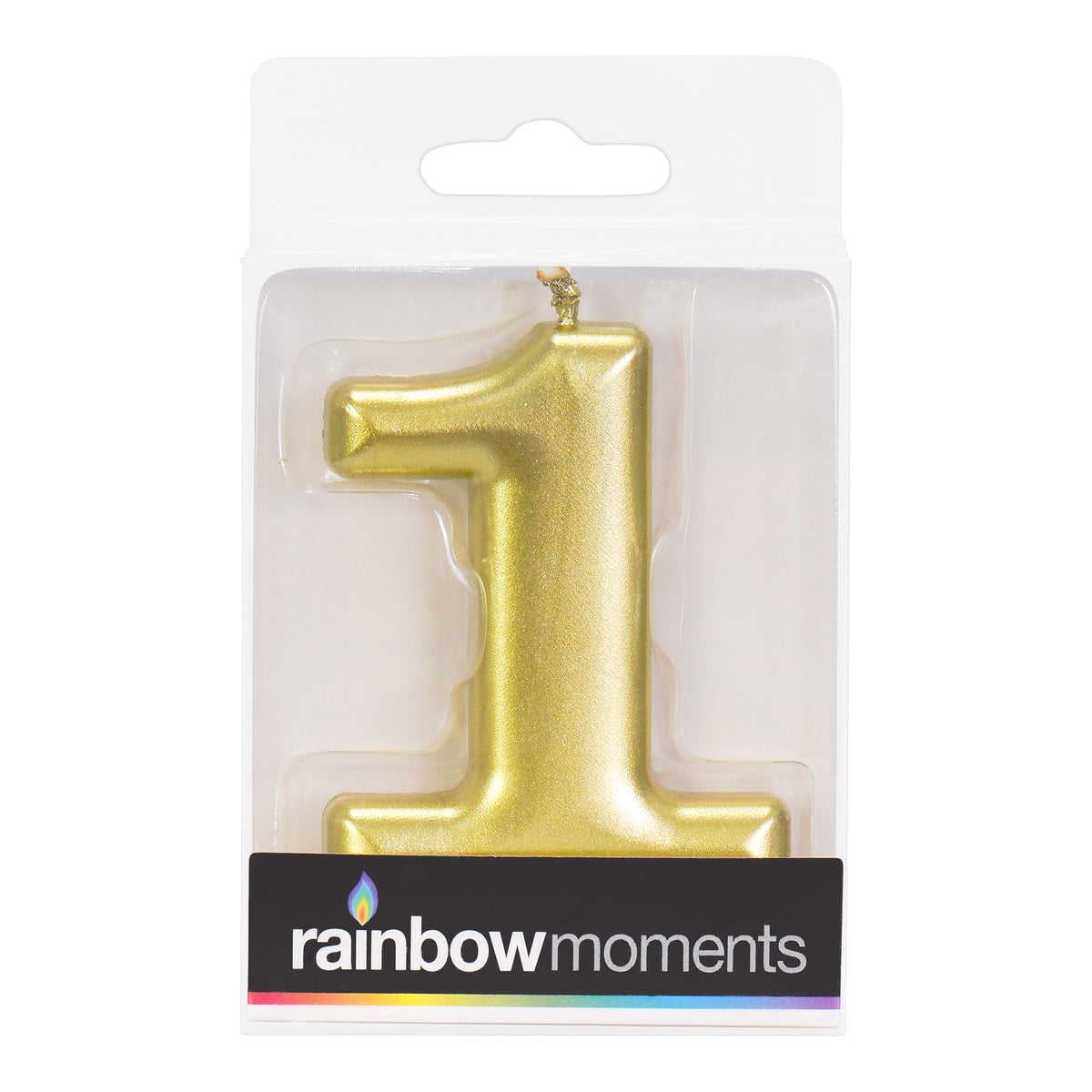 Gold 3.25 inch Number 1 Candle 1ct