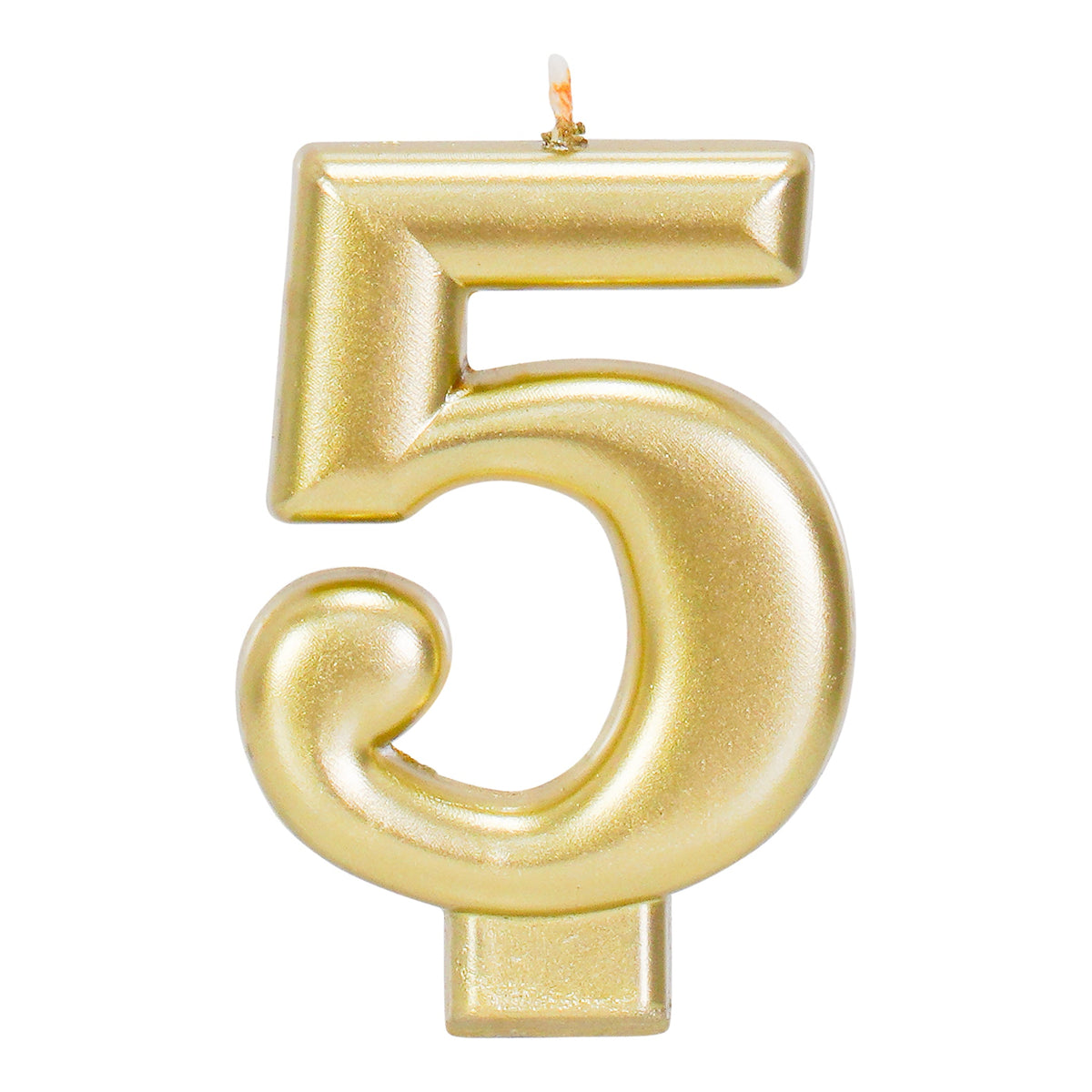 Gold 3.25 inch Number 5 Candle 1ct
