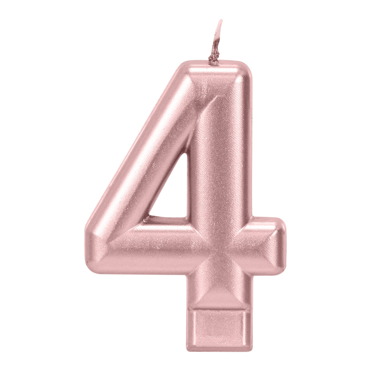 Rose Gold 3.25 inch Number 4 Candle 1ct