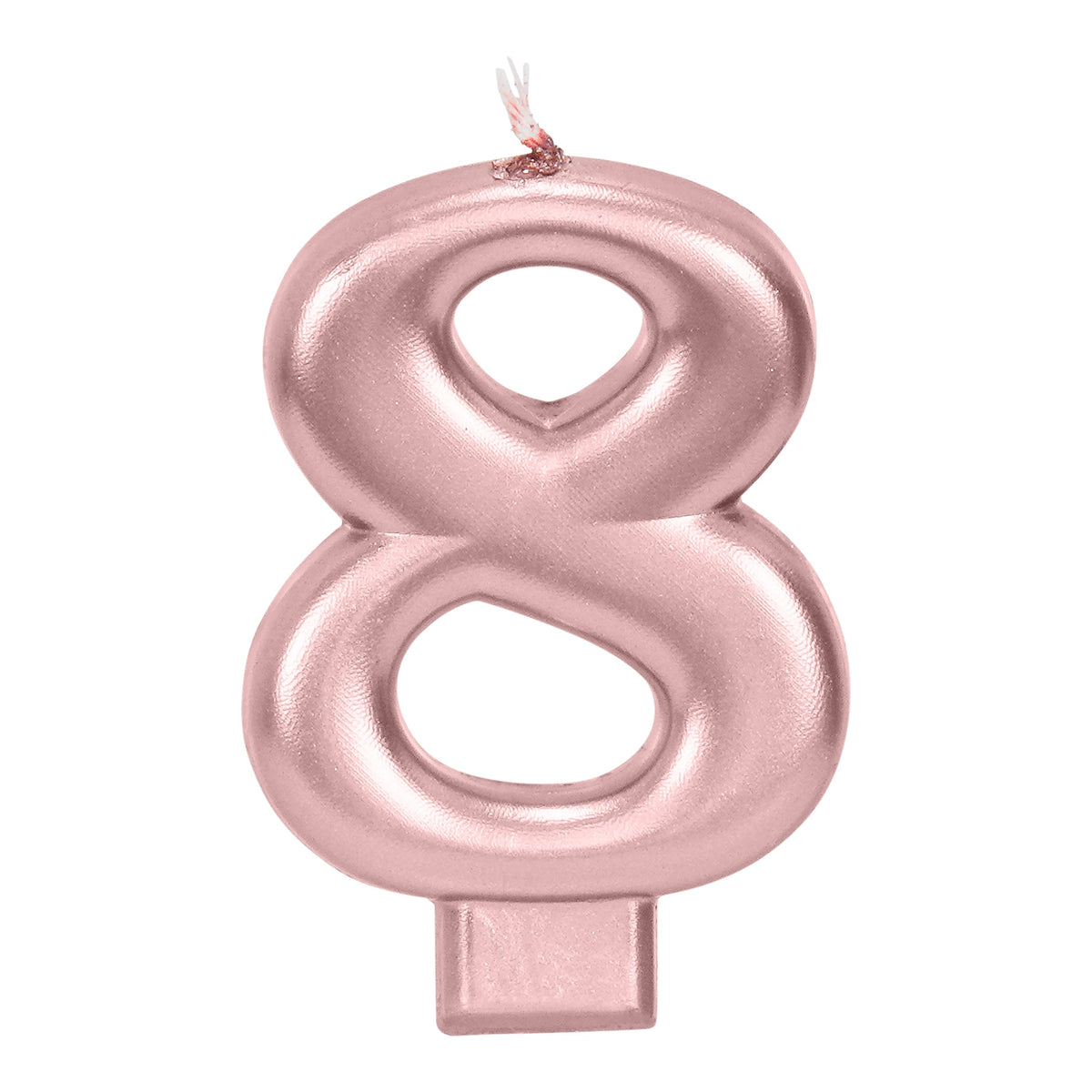 Rose Gold 3.25 inch Number 8 Candle 1ct
