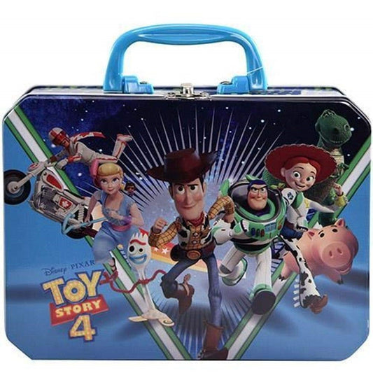 Toy Story Deluxe Rectangle Tin Box With Plastic Handle and Clasp 8.5x2.5x6.25