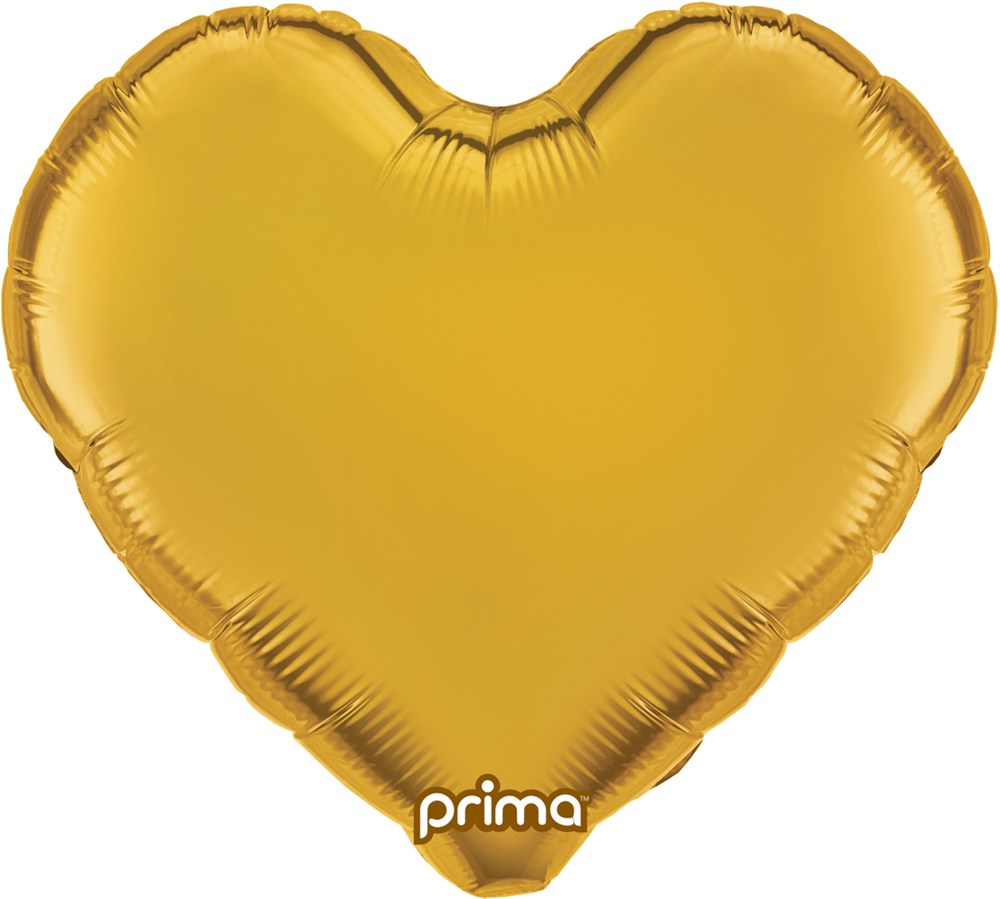 Prima  Gold Heart 18 inch Foil Balloon 1ct