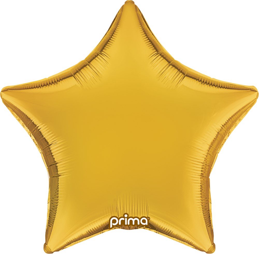 Prima  Gold Star 18 inch Foil Balloon 1ct