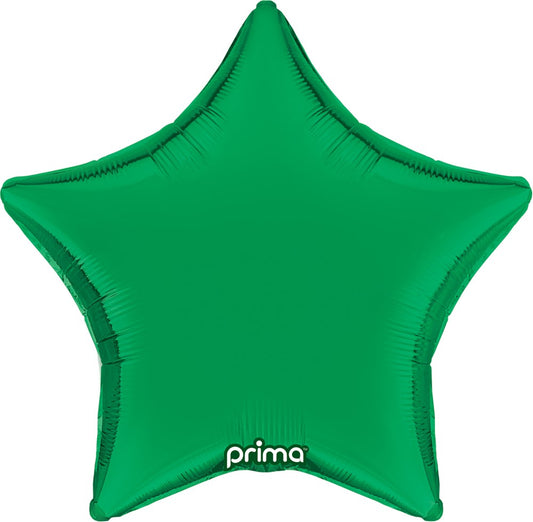 Prima  Green Star 18 inch Foil Balloon 1ct