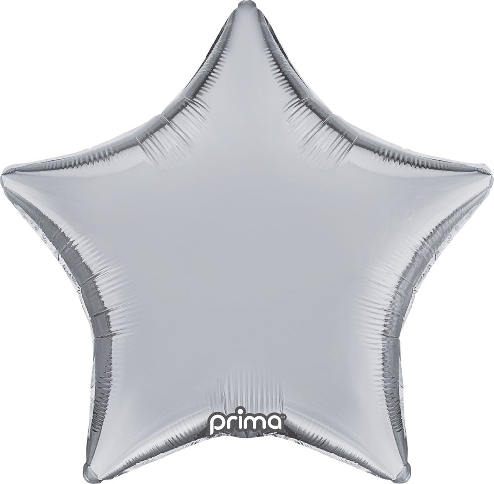 Prima  Silver Star 18 inch Foil Balloon 1ct