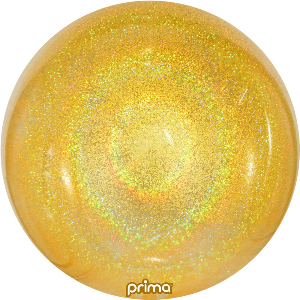 Prima  Gold Glitter Sphere 20 inch Sphere Balloon 1ct