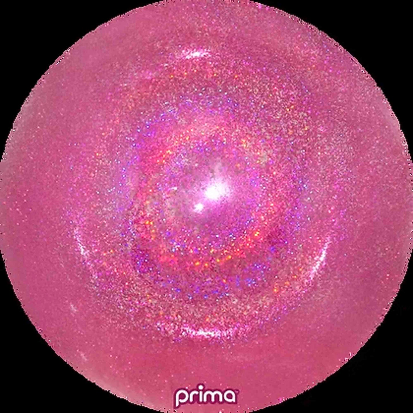 20-inch hot pink glitter sphere with a shiny, iridescent surface.