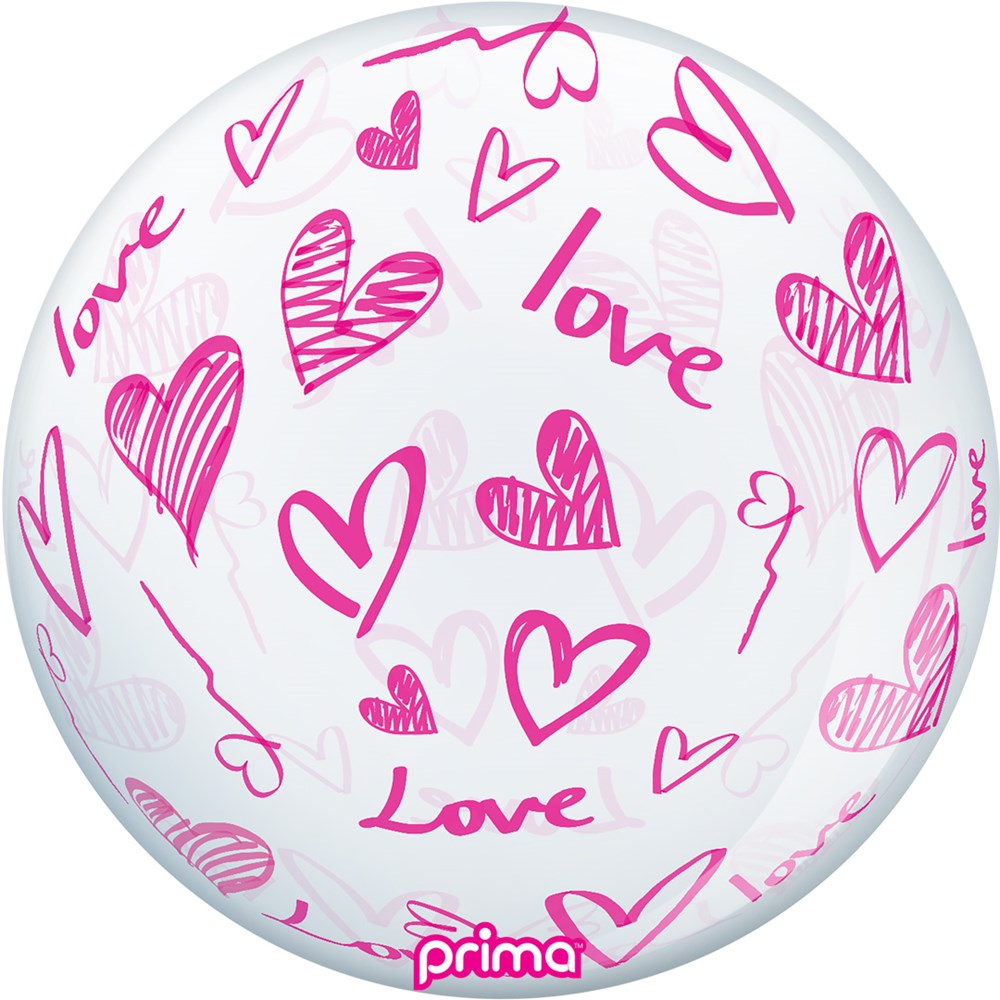 Prima  Graffiti Love Sphere 20 inch Sphere Balloon 1ct